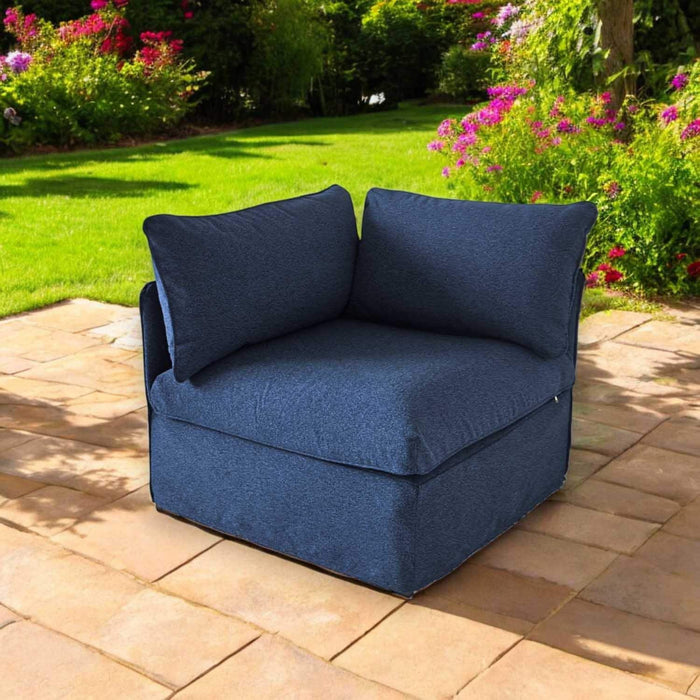 Patioflare Lanai Modular Outdoor Corner Chair, Blue