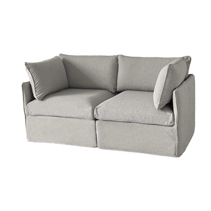 Patioflare Lanai Modular Love Seat Patio Sofa Set, Grey