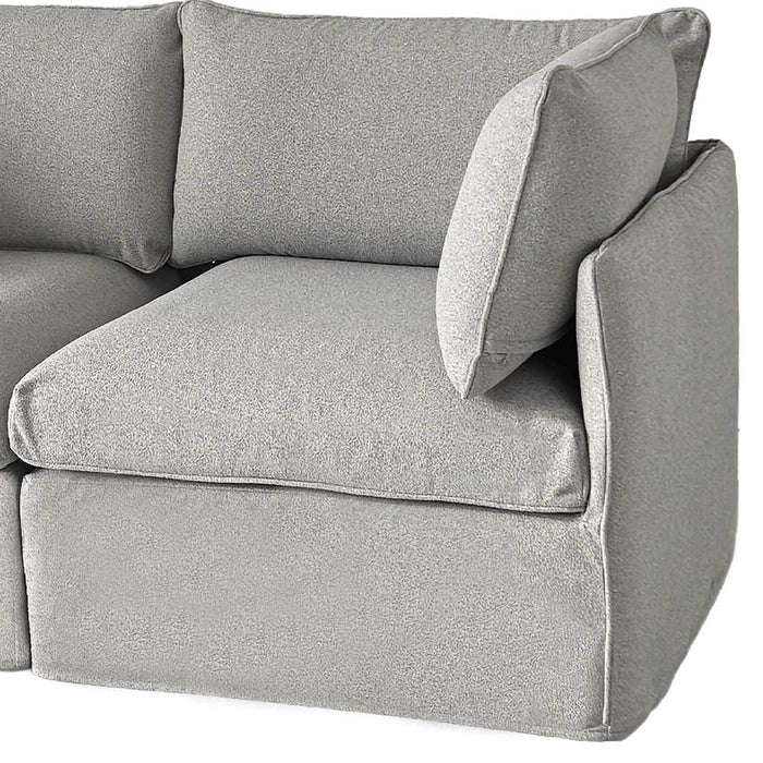 Patioflare Lanai Modular Love Seat Patio Sofa Set, Grey