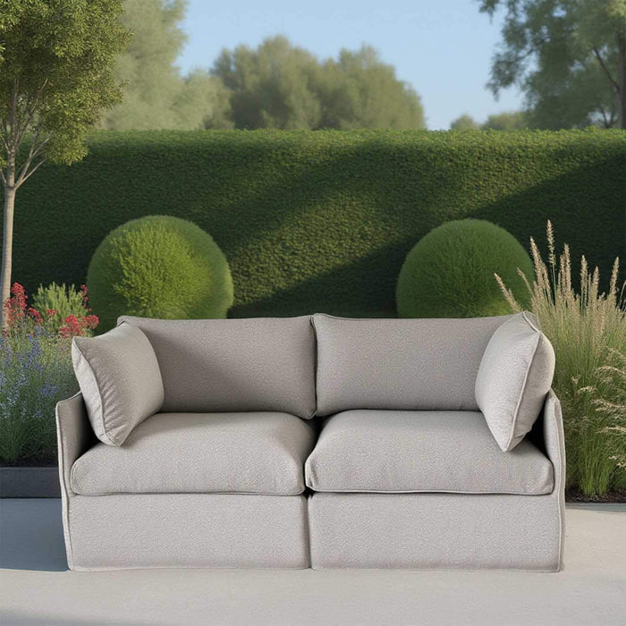 Patioflare Lanai Modular Love Seat Patio Sofa Set, Grey