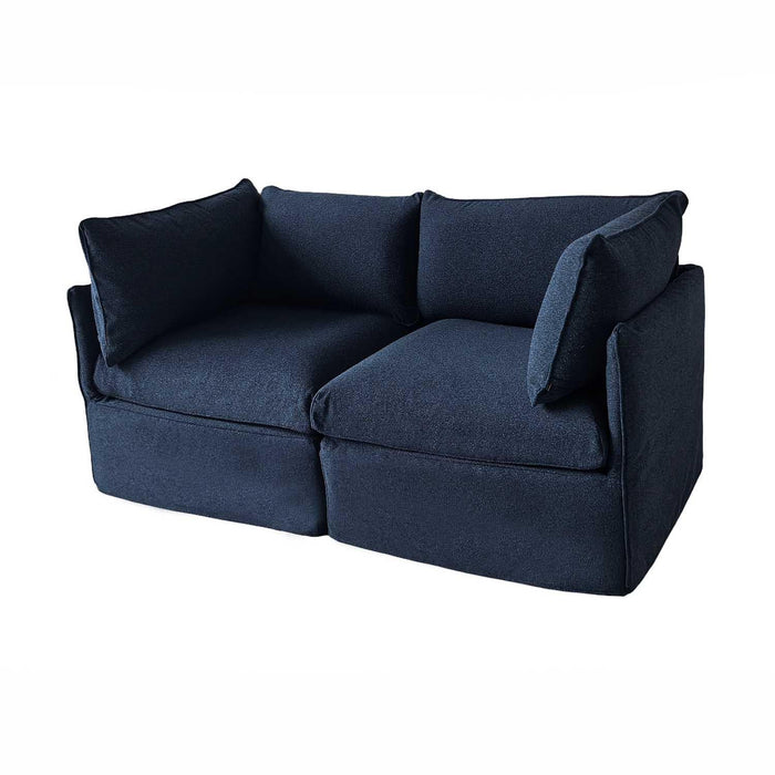 Patioflare Lanai Modular Love Seat Patio Sofa Set, Blue