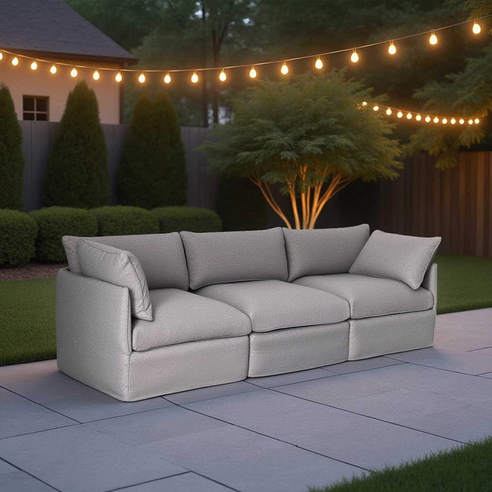 Patioflare Lanai Modular 3-Seater Patio Sofa Set, Grey