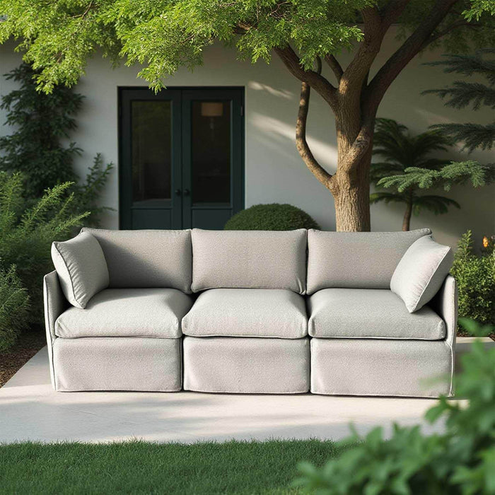 Patioflare Lanai Modular 3-Seater Patio Sofa Set, Grey