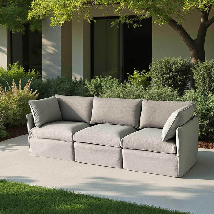 Patioflare Lanai Modular 3-Seater Patio Sofa Set, Grey