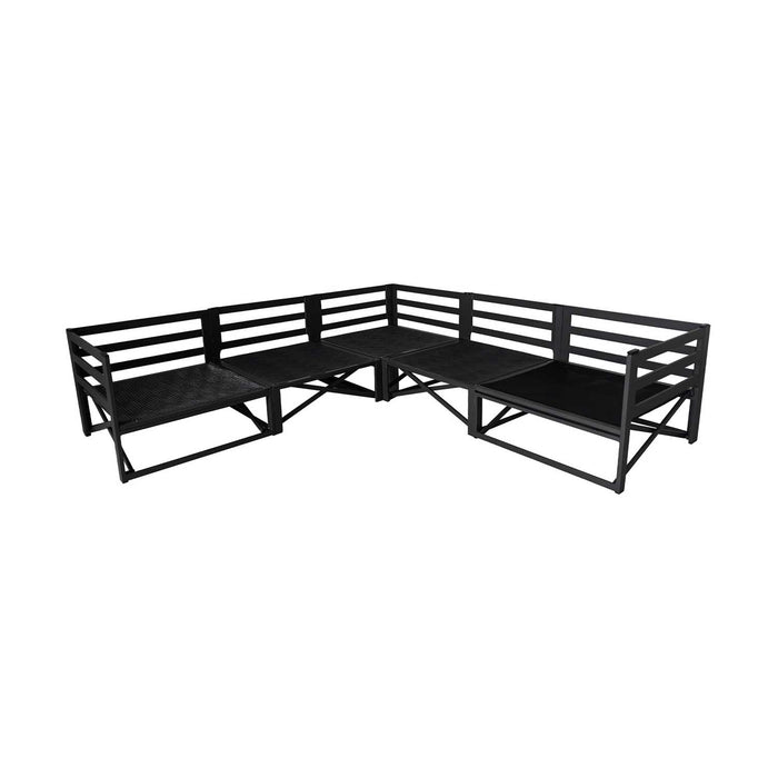 Patioflare Lanai Modular L-Shape Patio Sofa Set, Grey