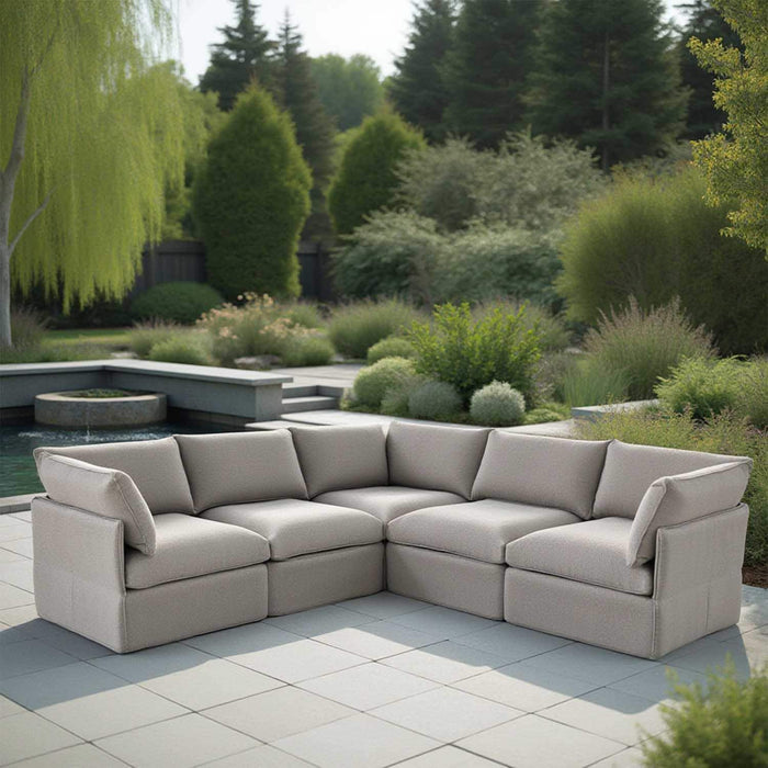 Patioflare Lanai Modular L-Shape Patio Sofa Set, Grey