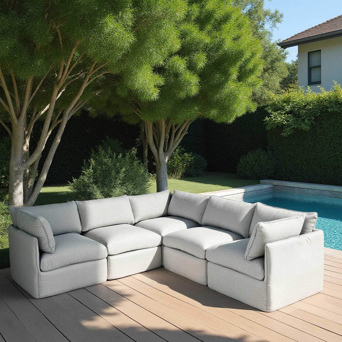 Patioflare Lanai Modular L-Shape Patio Sofa Set, Grey