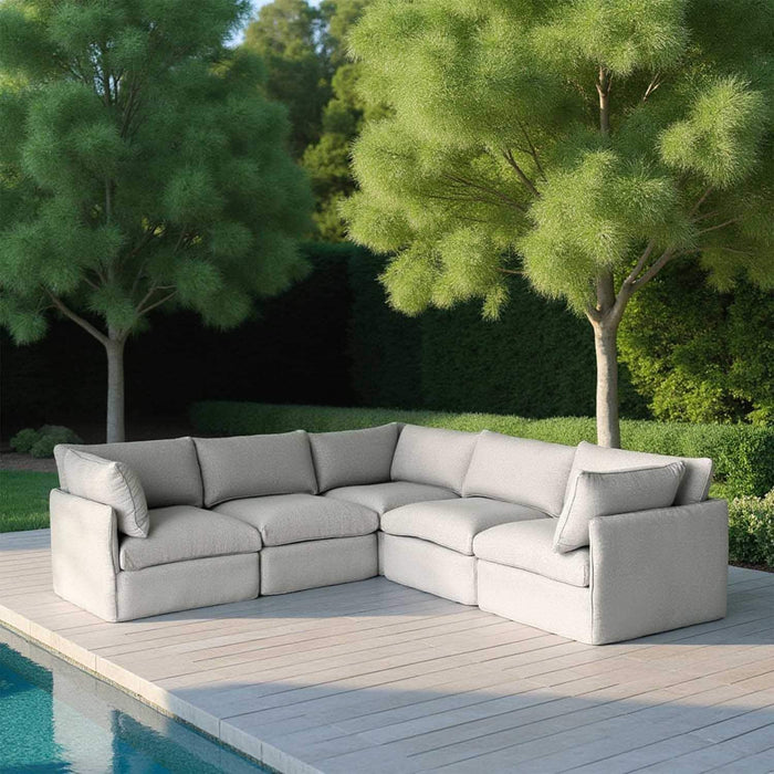 Patioflare Lanai Modular L-Shape Patio Sofa Set, Grey