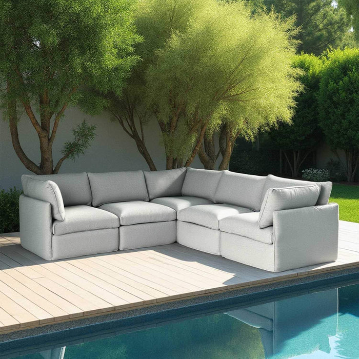 Patioflare Lanai Modular L-Shape Patio Sofa Set, Grey