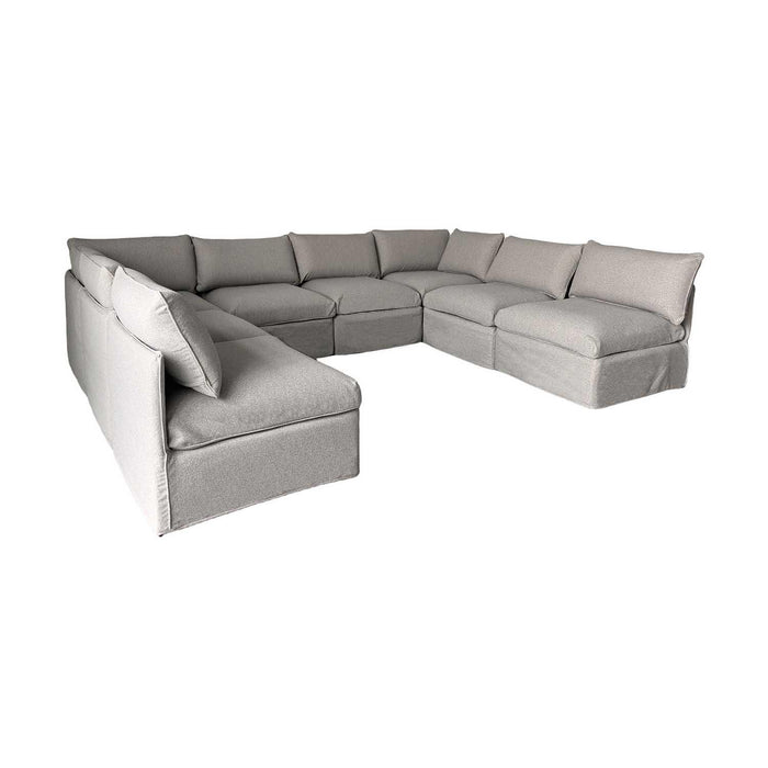 Patioflare Lanai U-Shape Modular Patio Sofa Set, Grey