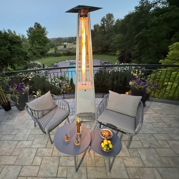 Paramount Flame Patio Heater, Grey and Silver