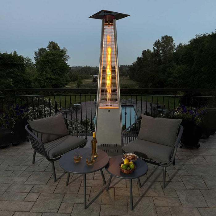 Paramount Flame Patio Heater, Grey and Silver