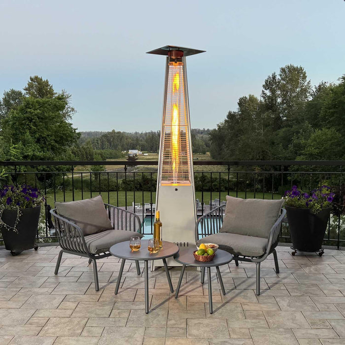 Paramount Flame Patio Heater, Grey and Silver