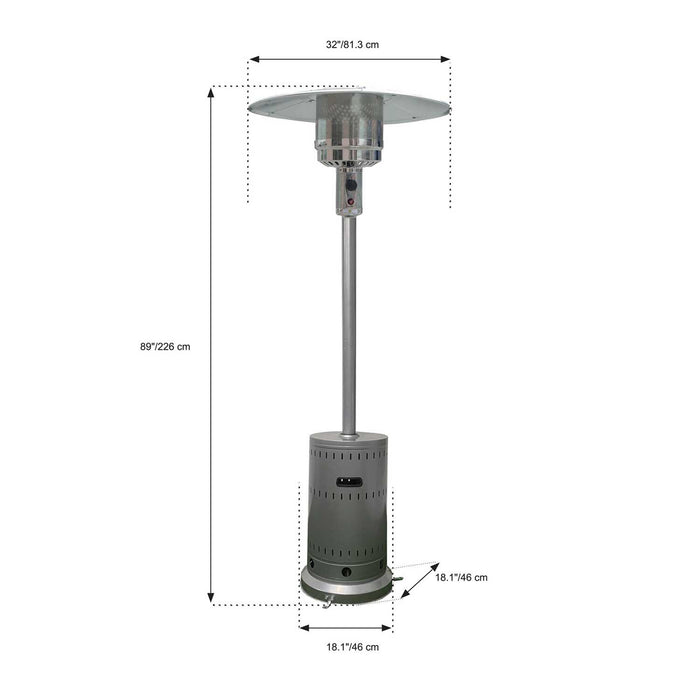 Paramount Flat Top Patio Heater, Grey