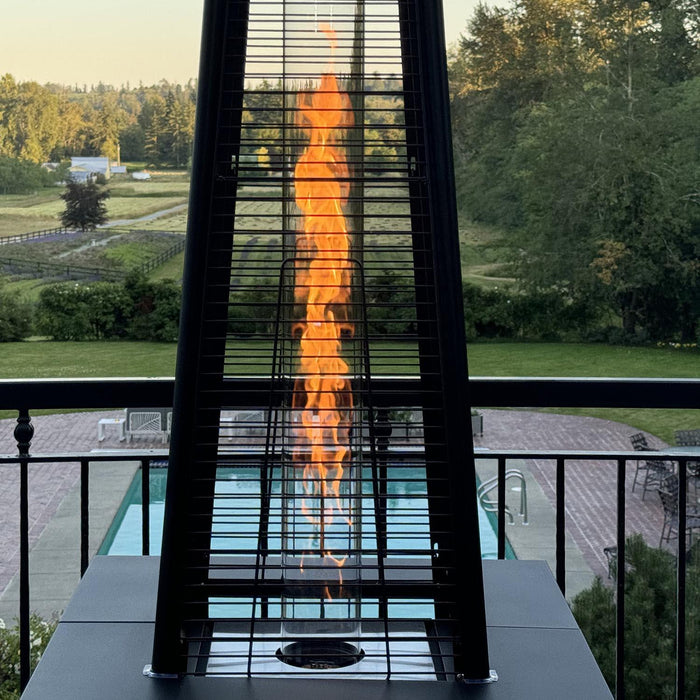 Paramount Pyramid Flame Patio Heater, Onyx Black