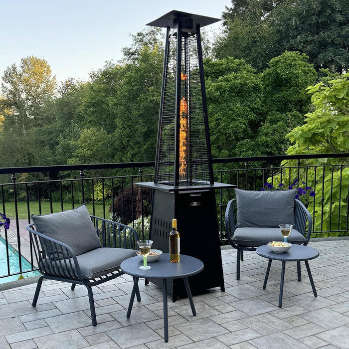Paramount Pyramid Flame Patio Heater, Onyx Black