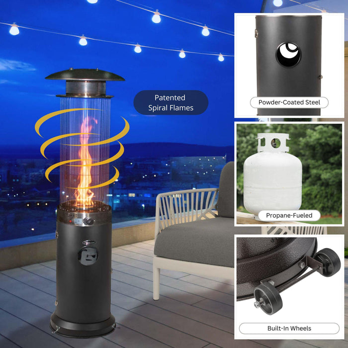 Paramount Venturi Spiral Flame Heater, Grey