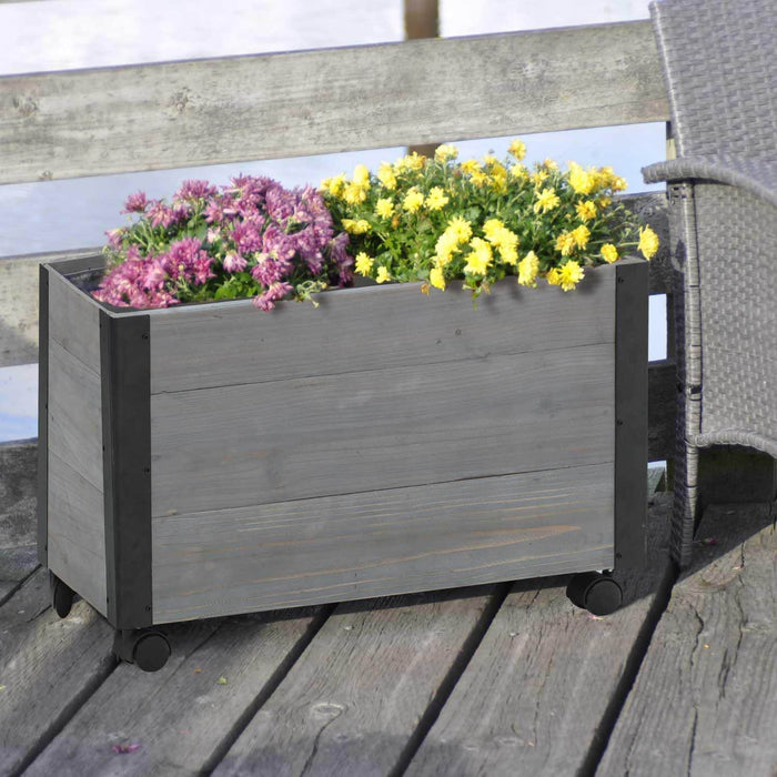 Grapevine 24N FSC Recycled Wood Planter with Casters