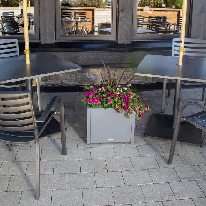 Grapevine Commercial-Grade Aluminum Square Outdoor Planter