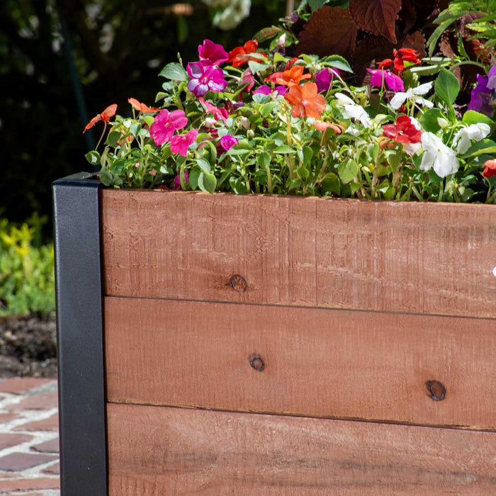 Grapevine FSC Recycled Wood Low-Profile Planter, 37IN x 24IN, Natural Brown