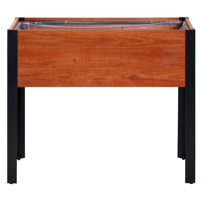 Grapevine FSC Recycled Wood Raised Planter,37IN x 24IN, Natural Brown