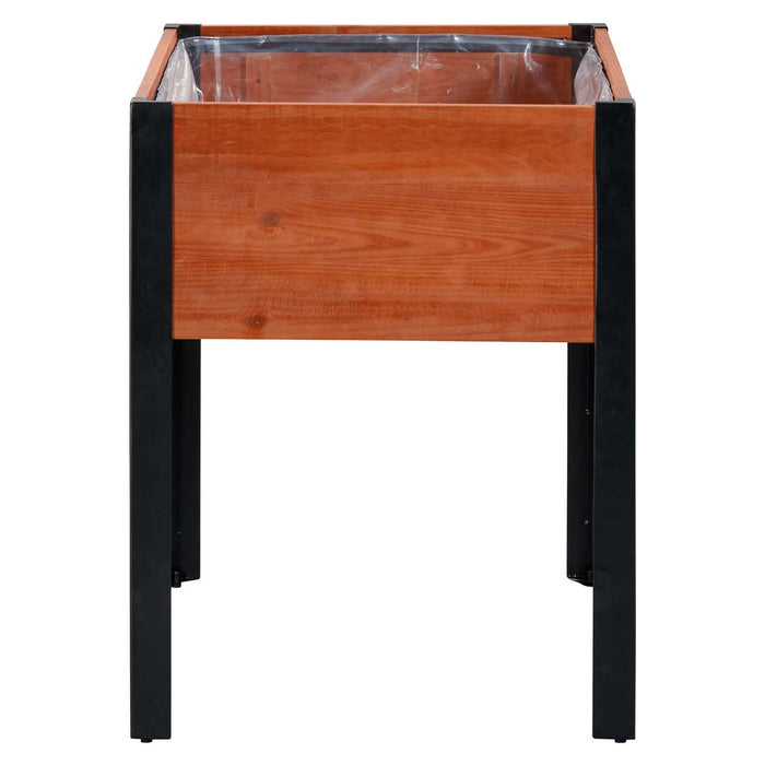 Grapevine FSC Recycled Wood Raised Planter,37IN x 24IN, Natural Brown