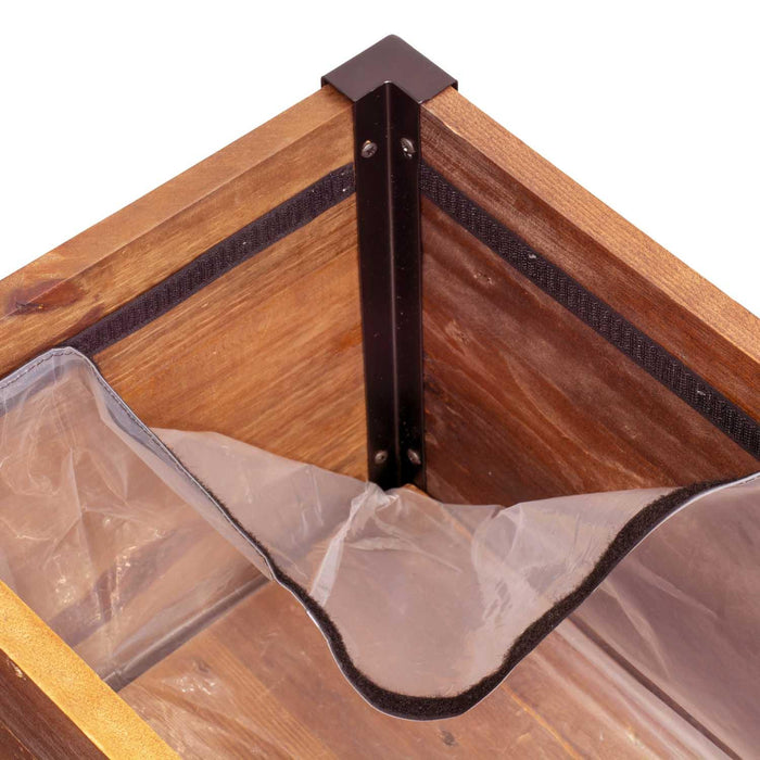 Grapevine FSC Recycled Wood Raised Planter,37IN x 24IN, Natural Brown
