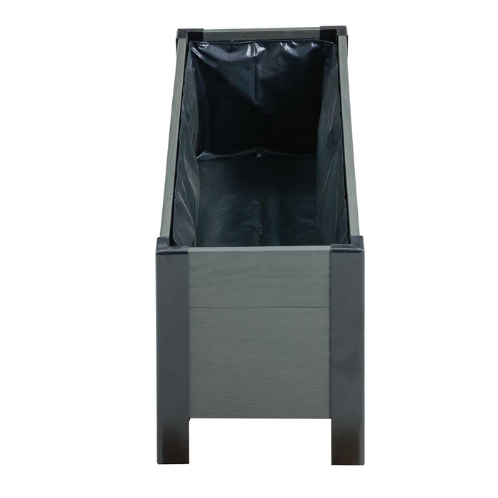 Grapevine Low-Profile Planter, FSC Recycled Wood, 37IN x 12.6IN, Grey