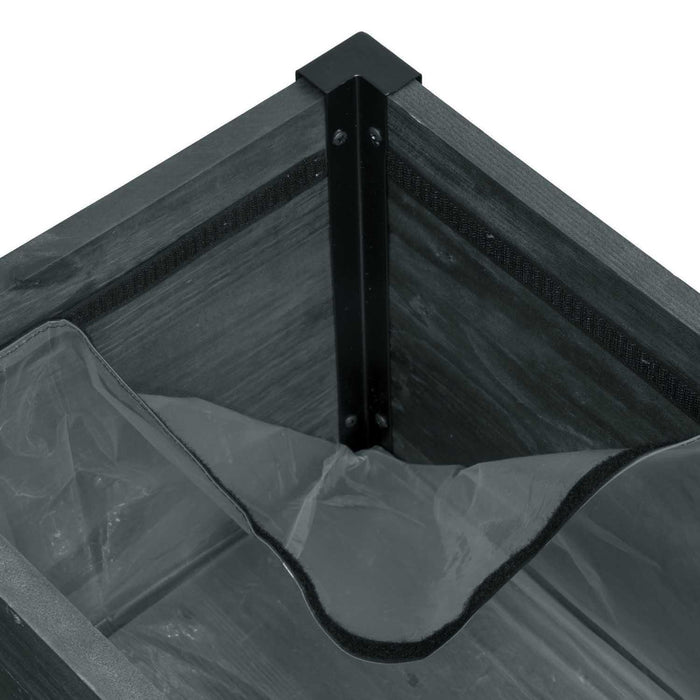 Grapevine Low-Profile Planter, FSC Recycled Wood, 37IN x 12.6IN, Grey