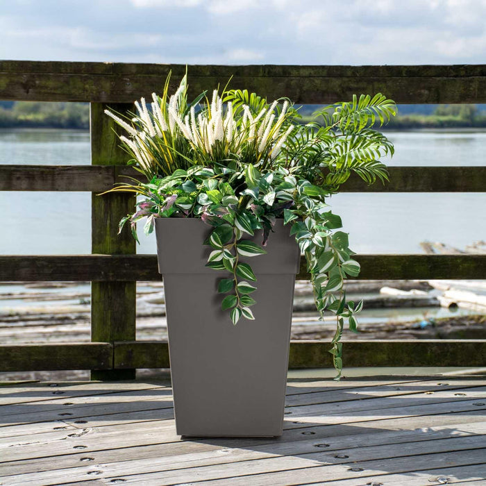 Grapevine Plus Collection Ollie Planter, Dark Grey, 2-Pack