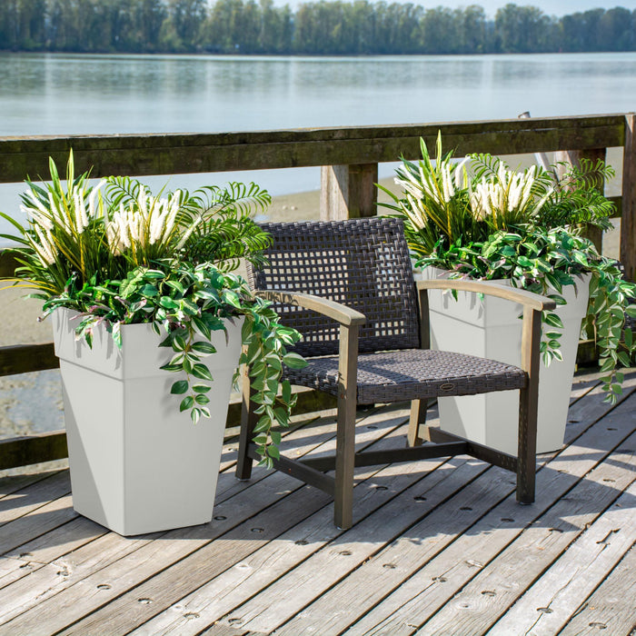 Grapevine Plus Collection Ollie Planter, Cream, 2-Pack