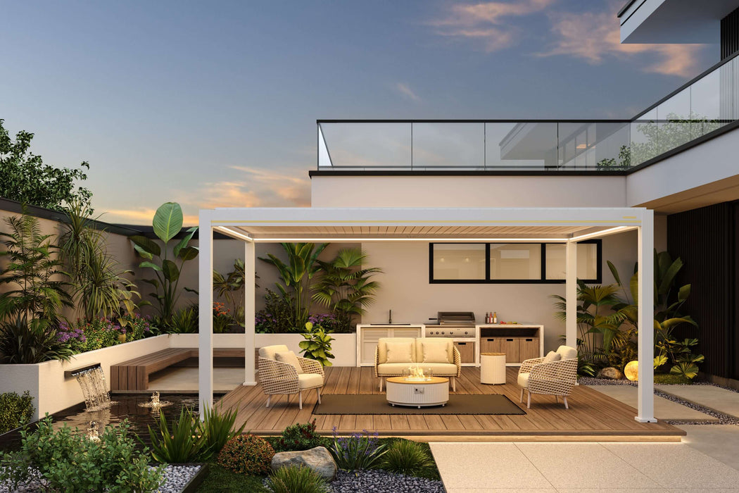 Villa Pergola 2.0 - Motorized Louver w/ Lighting