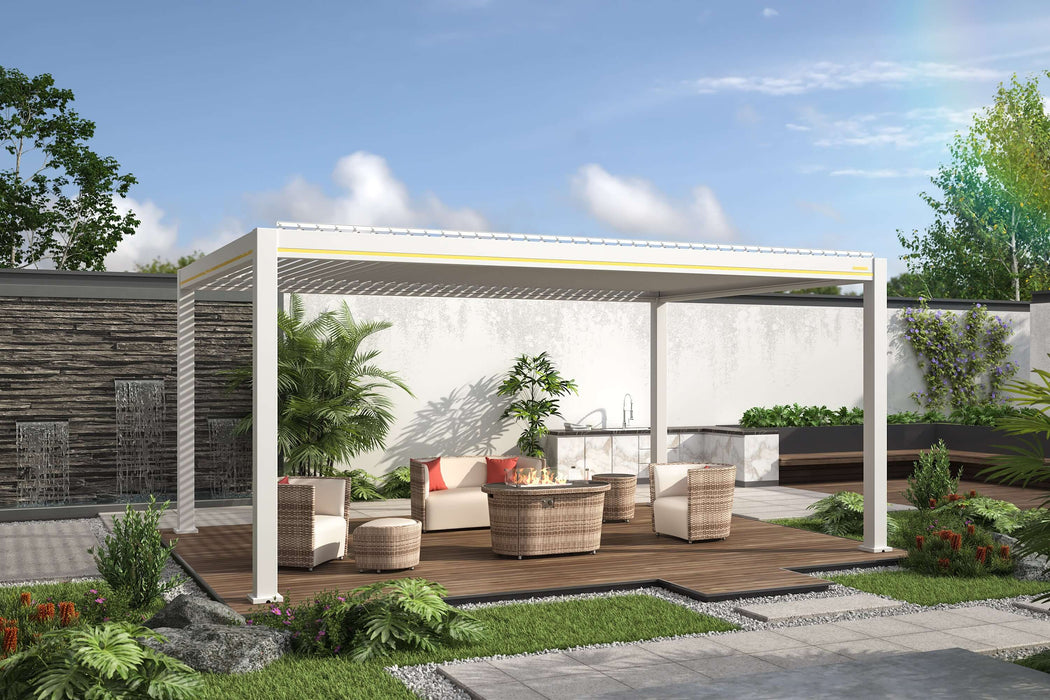 Villa Pergola 2.0 - Motorized Louver w/ Lighting
