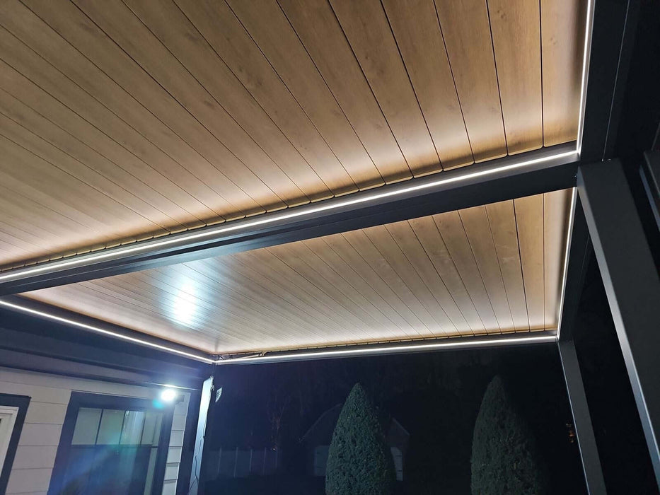 Villa Pergola - Motorized Louver w/ Edge Lighting