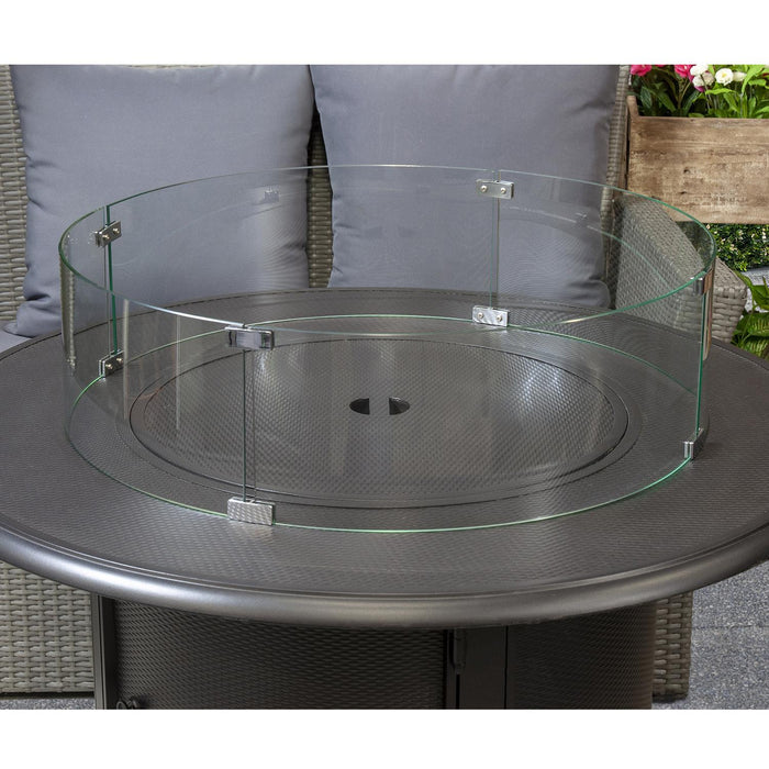 Paramount Fire Table Wind Guard, Round, 24IN