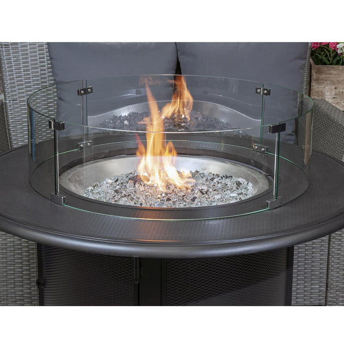 Paramount Fire Table Wind Guard, Round, 24IN