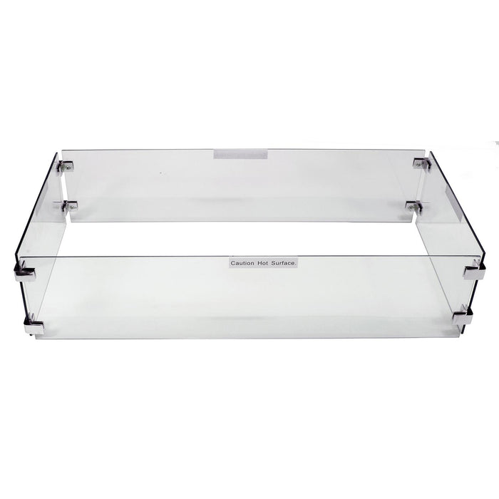 Paramount Fire Table Wind Guard, Rectangular, 30IN x 15IN