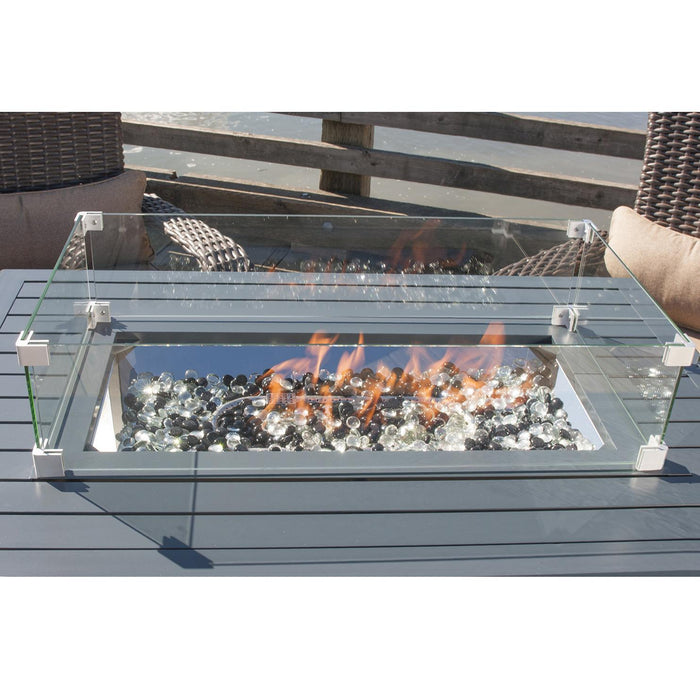 Paramount Fire Table Wind Guard, Rectangular, 30IN x 15IN